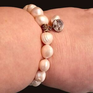 Vintage Les Cordes Freshwater Pearl Bracelet Stretch Traditional Classic Belgium